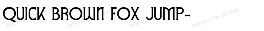 quick brown fox jump字体转换
